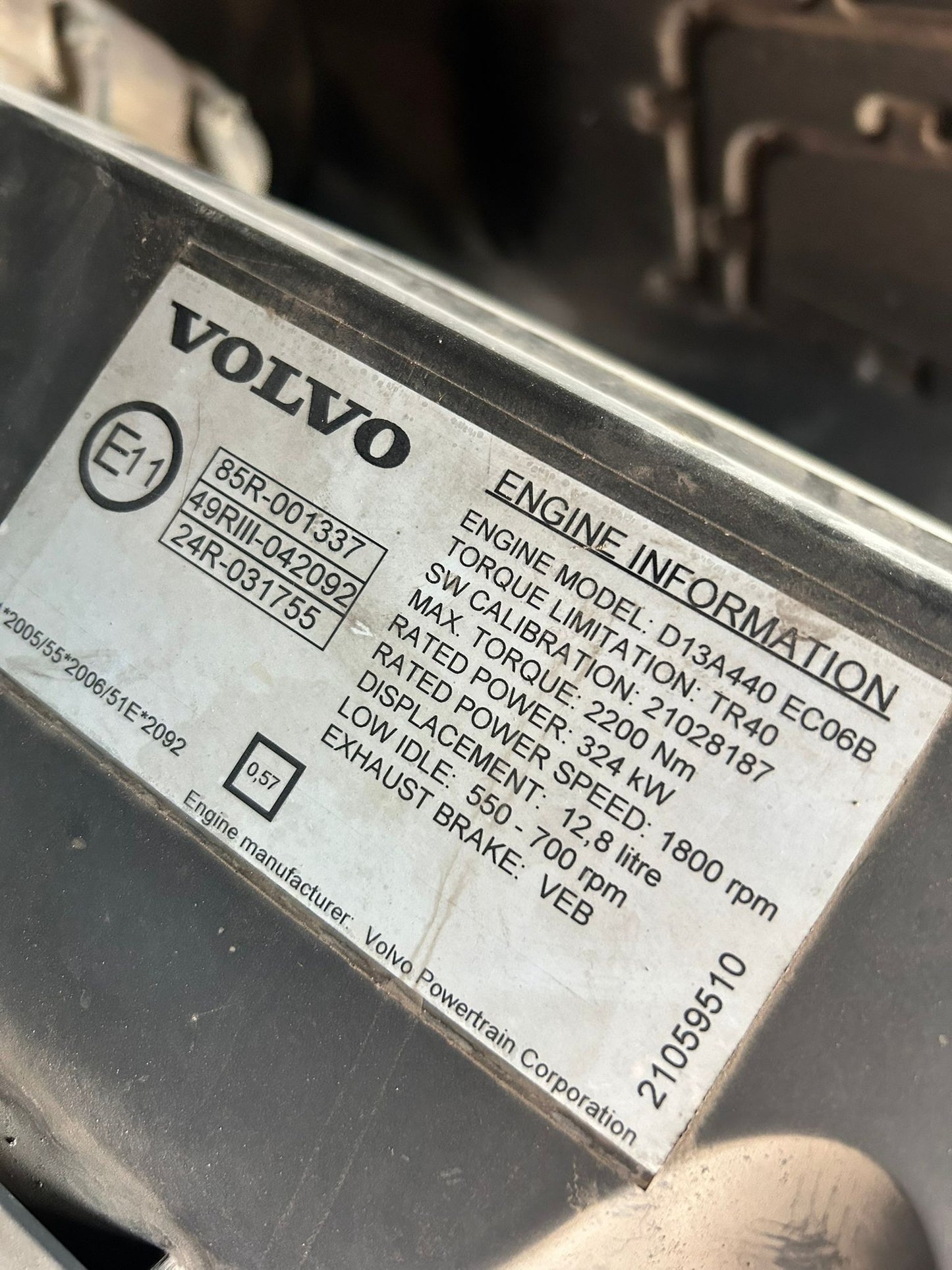 Volvo Fm 2008 D13 Engine