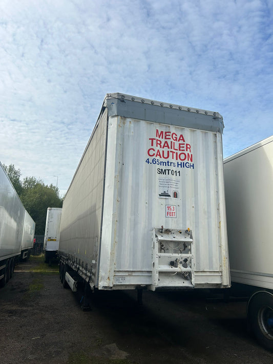 Krone Euroliner MEGA Curtainsider Trailer 2012 Saf Disc Axles Can Cut In Flat