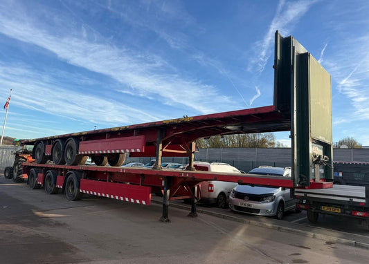 Sdc Flat Bed trailer 51ft Long ( ex curtainsider ) Rear steerable-fixed Axle 2012